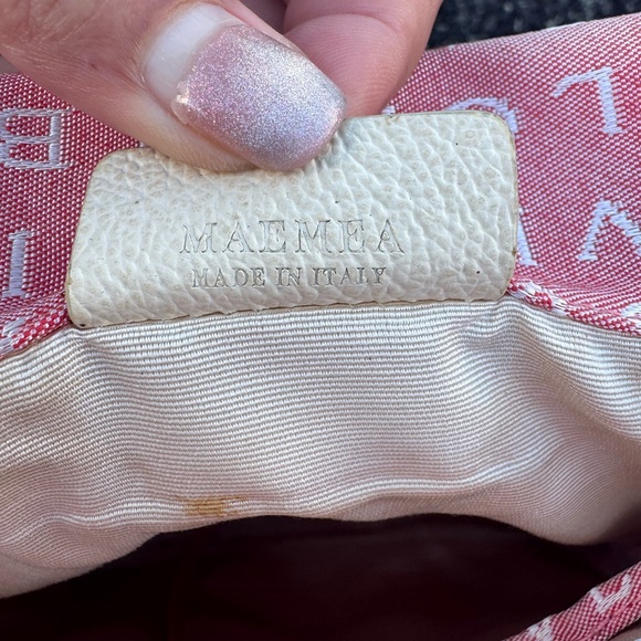 Bvlgari Pink Canvas Logo Mini Tote Bag Leather Trim Made in Italy - Picture 7 of 14